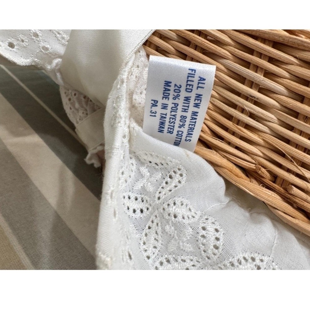Gerber Baby White‎ Lace Dress Bonnet Satin Ribbon Bow Christening Doll Collector - Picture 6 of 6